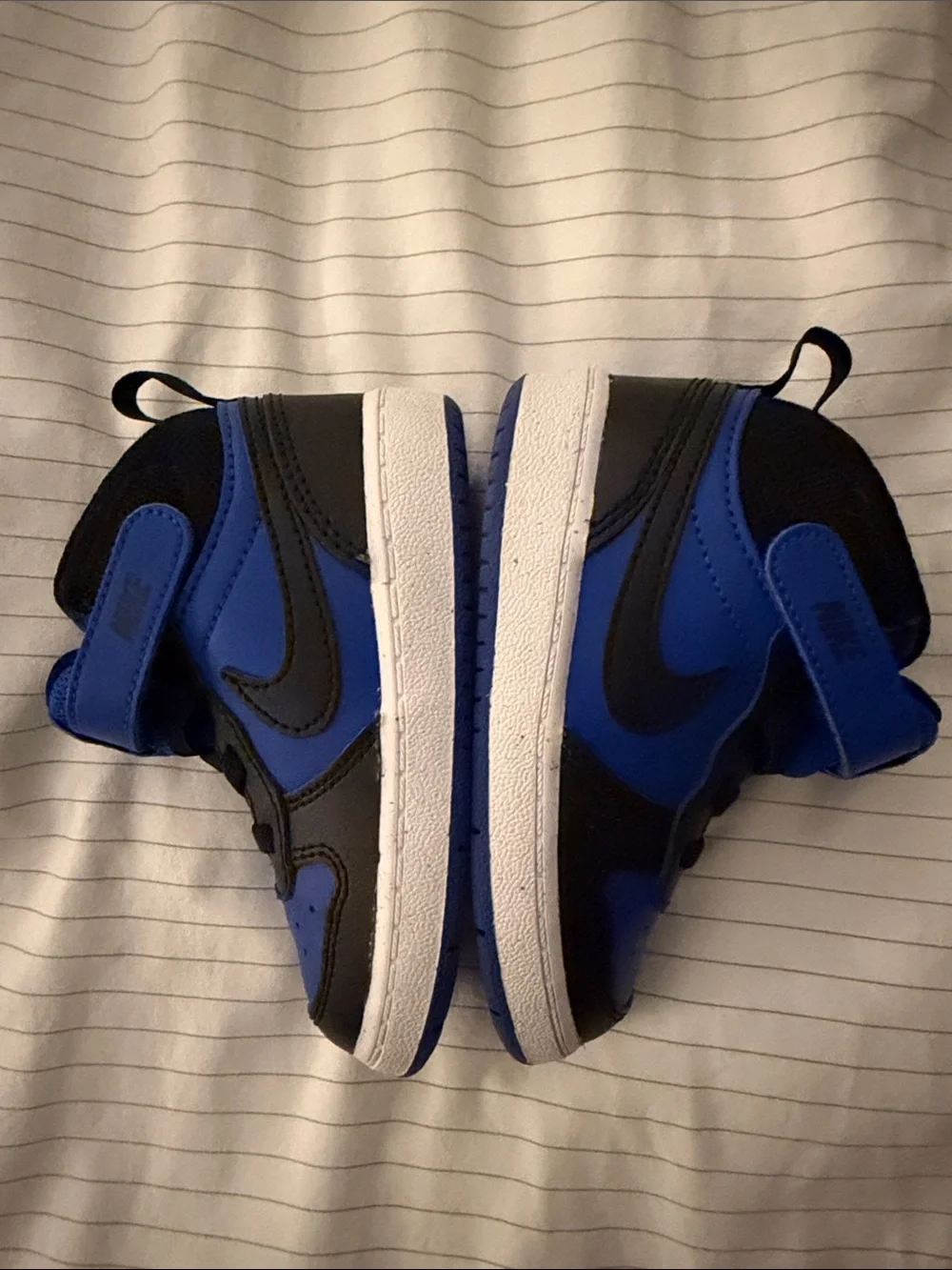 Nike Kids High-Top Sneakers in Blue and Black